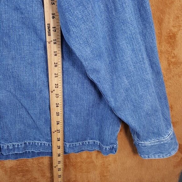 G STAR RAW Mens Jacket Large Blue Jean Button Denim Overshirt Streetwear $210 - Picture 10 of 13